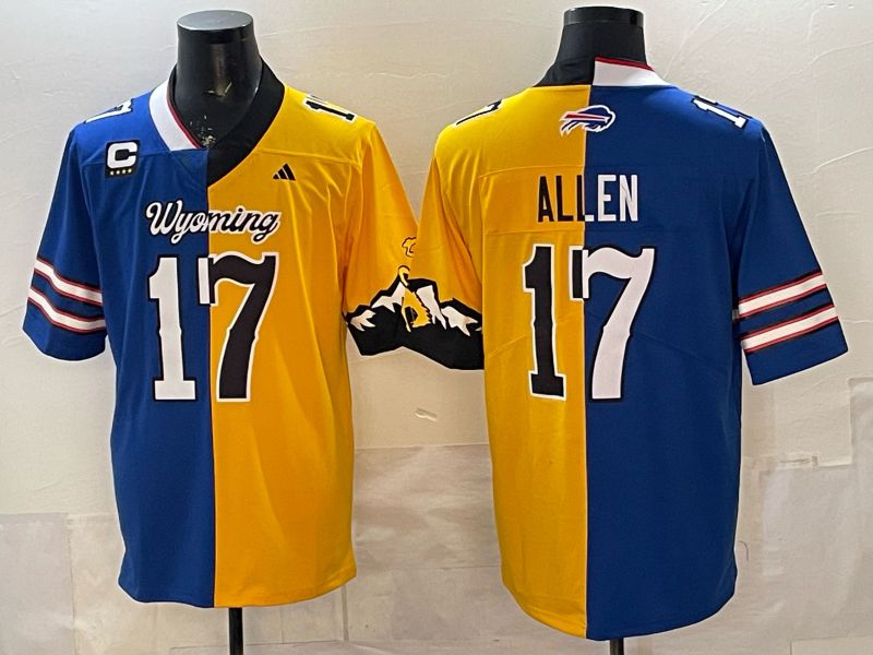 Men 2026 Buffalo Bills #17 Allen blue yellow Limited NFL Jersey style 0002